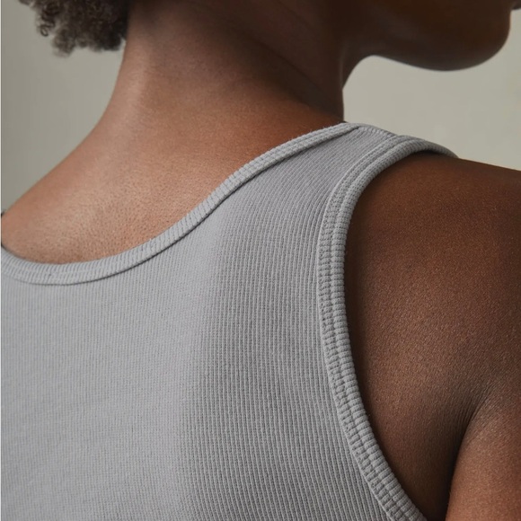 American Giant Grey Ribbed Tank Size XS Cotton Spandex - Picture 3 of 11